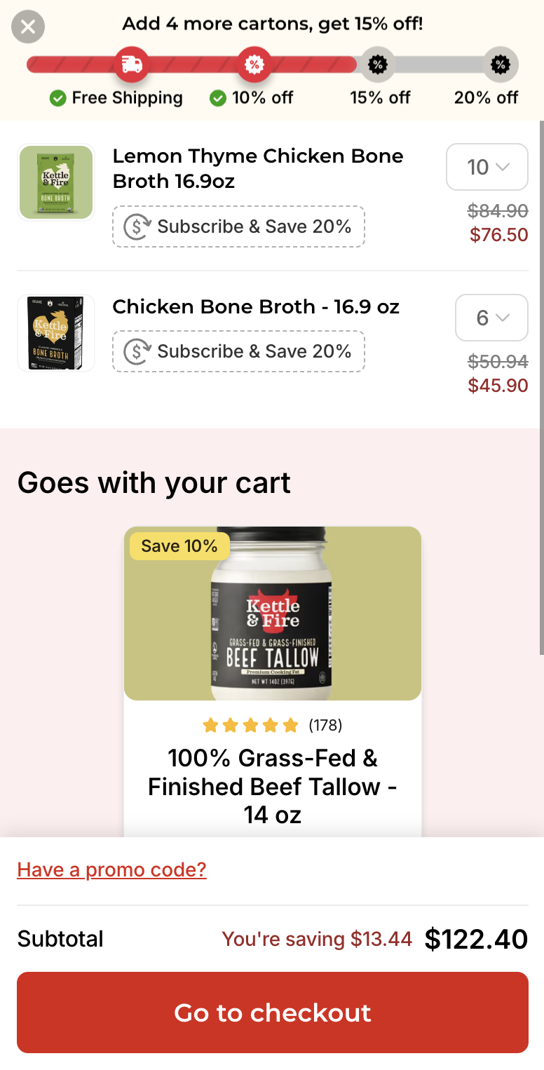 Boost cart experience