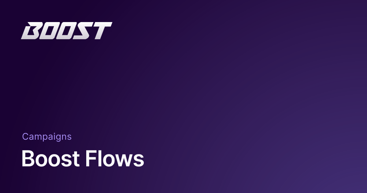 Boost Flows documentation preview