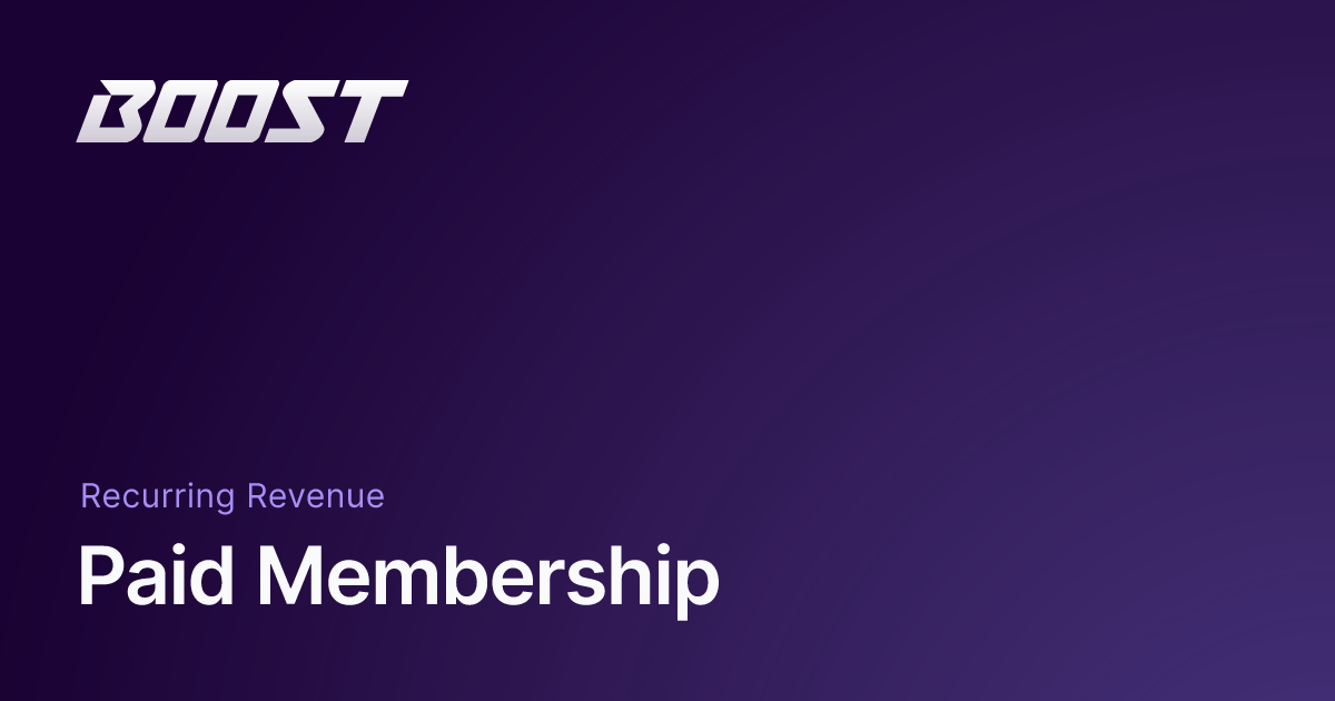 Paid Membership documentation preview